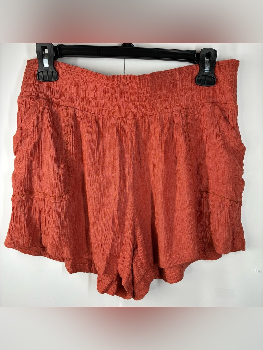 prAna Coral Gauze Boho Shorts Women’s XL Crinkle Pull On Beachy